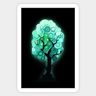 Magical neon tree Sticker